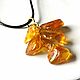 Order Amber pendant amber 'Clusters of amber' pendant on a cord. BalticAmberJewelryRu Tatyana. Livemaster. . Pendants Фото №3