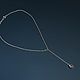 Колье-галстук с серым шелковым лунным камнем. Колье. arc jewels. Ярмарка Мастеров.  Фото №4