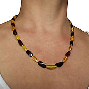 Работы для детей, handmade. Livemaster - original item Amber necklace beads amber jewelry Baltic amber adult gift to. Handmade.