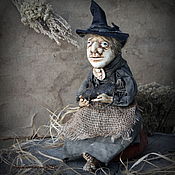 Куклы и игрушки handmade. Livemaster - original item The witch Mrs. Admet with a rat. Handmade.