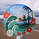 Расписной бамбуковый зонт "On The Beach". Зонты. HolyCowChic. Ярмарка Мастеров.  Фото №5