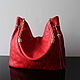 "Granville Красный" красная кожаная сумка. Классическая сумка. Olga'S Luxury Creation. Ярмарка Мастеров.  Фото №6