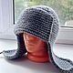 Шапка-ушанка вязаная из шерсти серая. Шапка-ушанка. AccessoriesWool мягко и комфортно. Ярмарка Мастеров.  Фото №10
