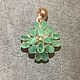 Серебряный позолоченный кулон с изумрудами. Кулон. OLVIKSOL JEWELRY STORE. Ярмарка Мастеров.  Фото №6