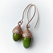 Украшения handmade. Livemaster - original item Acorn earrings. Handmade.