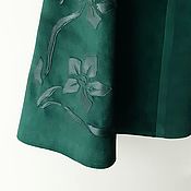 Одежда handmade. Livemaster - original item Green suede skirt. Handmade.