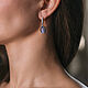 Серебряные серьги КАПЛИ с синим кварцем. Серьги классические. Jam Jewelry. Интернет-магазин Ярмарка Мастеров.  Фото №2