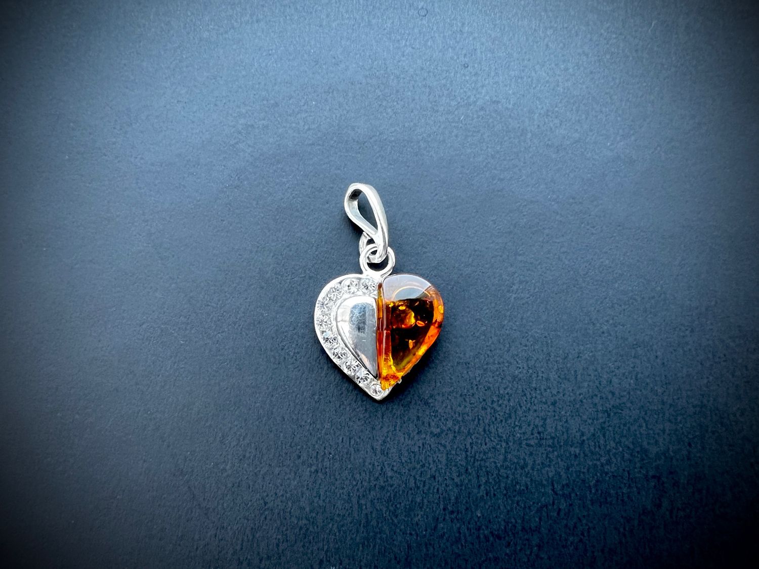 Pendant with amber 'Heart', Pendants, ,  Фото №1