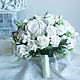 Bouquet of white roses. Flowers from polymer clay, Bouquets, Moscow,  Фото №1