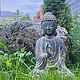 Скульптура Будда 42см бетонная для дома и сада состаренная. Фигуры садовые. A Z O V   G A R D E N. Ярмарка Мастеров.  Фото №5