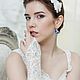  Перчатки митенки средней длины. Перчатки свадебные. Romantic Wedding. Ярмарка Мастеров.  Фото №4