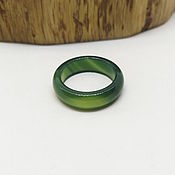 Украшения handmade. Livemaster - original item 17.25 r-r Ring Green agate (kza17252). Handmade.