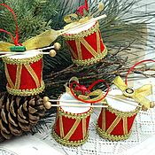 Сувениры и подарки handmade. Livemaster - original item Christmas toy drum. Handmade.