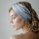 Silk headband for hair pearl gray color. Bandage. Delicate Clothing Store (Daria). Online shopping on My Livemaster.  Фото №2