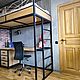 Кровать чердак в стиле лофт с письменным столом, дуб. Кровати. EasyLOFT. Интернет-магазин Ярмарка Мастеров.  Фото №2
