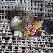 Посуда для кукол, 1:12, миниатюра, фарфор, Китай