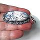 Кулон с мерлинитом (дендроагатом) "Графический этюд". Кулон. Unique Silver (UniqueSilver). Ярмарка Мастеров.  Фото №5