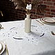 Linen tablecloth 250/140, 220/140 with embroidery surface and earring. Tablecloths. flax&lace. My Livemaster. Фото №5