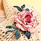 Flowers leather Tea rose Charm suede brooch gift for woman. Brooches. flowersstyle (flowersstyle). Online shopping on My Livemaster.  Фото №2