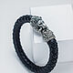 Lion Bracelet | Silver | Premium Leather. Braided bracelet. totemicashop. Online shopping on My Livemaster.  Фото №2