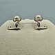 Silver earrings with white pearls 7 mm and cubic zirconia. Earrings. yakitoriya. My Livemaster. Фото №4