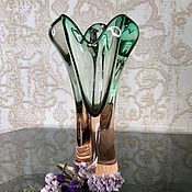 Винтаж: Винтажная ваза Неодимовое стекло 27см