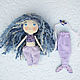 Textile doll mermaid Princess. Mermaid lavender. Removable clothes, changing hairstyle. Game. Svetlenky dolls and handmade toys for all ages. Fair Masters.
