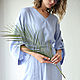 Order Lilac linen dress with voluminous sleeves ' Lavender'. mozaika-rus. Livemaster. . Dresses Фото №3