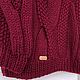 Jerseys: Women's knitted oversize sweater in cherry color in stock. Sweaters. Kardigan sviter - женский вязаный свитер кардиган оверсайз. My Livemaster. Фото №6
