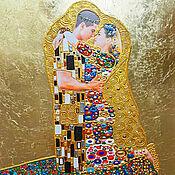 Картины и панно handmade. Livemaster - original item Painting Klimt Kiss. Portrait to order by photo, painting as a gift. Handmade.