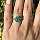 Order 4.01tcw Natural Emerald Oval & Diamond Halo Statement Ring 14K. JR Colombian Emeralds (JRemeralds). Livemaster. . Rings Фото №3
