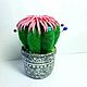 Needle box Green Cactus with a flower an original Gift to a needlewoman. Needle beds. magic stick. My Livemaster. Фото №5