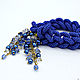 Lariat 'Stranger' string of beads, blue color. Lariats. Beaded jewelry. My Livemaster. Фото №6
