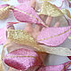 Великолепная сеточка  ALTA MODA Листочки на розовом. Ткани. Итальянские ткани 'Премьера'. Ярмарка Мастеров.  Фото №5