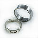 Wedding rings made of titanium and white gold. Rings. asgdesign. My Livemaster. Фото №5