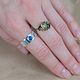 Unusual engagement rings with sapphires 'Zefyros'. Wedding rings. Unusual Gemstone Jewelry. My Livemaster. Фото №4