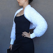 Одежда handmade. Livemaster - original item White knitted Bolero 
