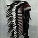 Long Length Double Feather Indian Headdress / Native American. Cosplay costumes. Indian Headdress Co. Интернет-магазин Ярмарка Мастеров.  Фото №2