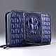 Clutch bag in crocodile leather with two zippers IMA0693C1, Clutches, Moscow,  Фото №1