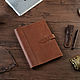 A4 album with adjustable buckle made of genuine leather, Sketchbooks, Moscow,  Фото №1