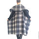 Coat with large hood,in a cage SAMURAI CHECKED. Coats. BB60 STUDIO (orchideaboutique). Online shopping on My Livemaster.  Фото №2