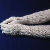 Аксессуары handmade. Livemaster - original item Long women`s knitted gloves Shelty. Handmade.