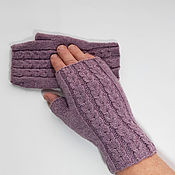 Аксессуары handmade. Livemaster - original item Lavender cashmere mittens. Handmade.