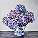Oil painting of Hydrangea in a vase 61h61 cm, Pictures, Moscow,  Фото №1