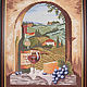 Hand Cross Stitch Painting Window to Tuscany. Pictures. valiamoro (valiamoro). Online shopping on My Livemaster.  Фото №2