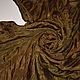 Stole Silk Brown Olive Scarf Hijab Long Thin. Wraps. Silk scarves gift for Womans. My Livemaster. Фото №4