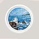 Круглая картина с морем, Картины, Сочи,  Фото №1