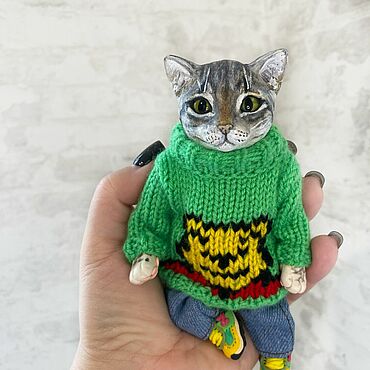 Куклы и игрушки ручной работы. Ярмарка Мастеров - ручная работа Котик Рябчик. Handmade.