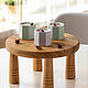 Round ash stand in natural color. Stand. Foxwoodrus. My Livemaster. Фото №4