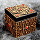 Wooden cube box with amber, Box, Moscow,  Фото №1